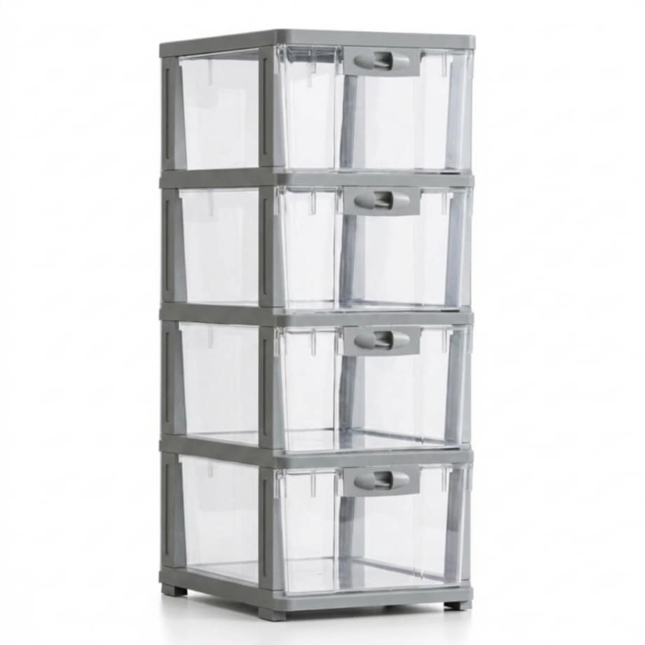 Plastikowy regał na kółkach szafka szuflady szafa 66x 34x 26cm PO21