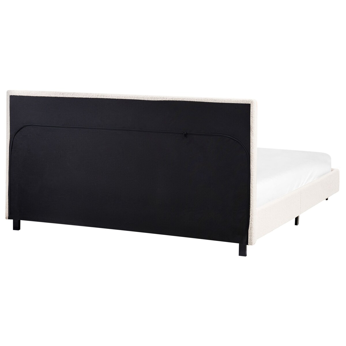 Łóżko wodne Boucle ALBI 160 x 200 cm Złamana biel