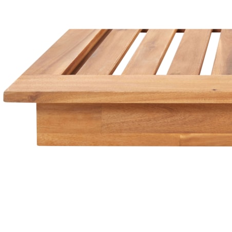 Leżak ogrodowy drewniany z poduszką białą GRANARI