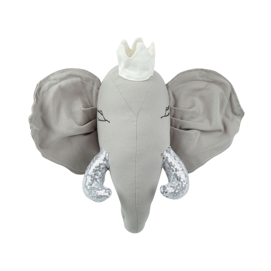 Pluszowa dekoracja ścienna słoń szary TANTOR