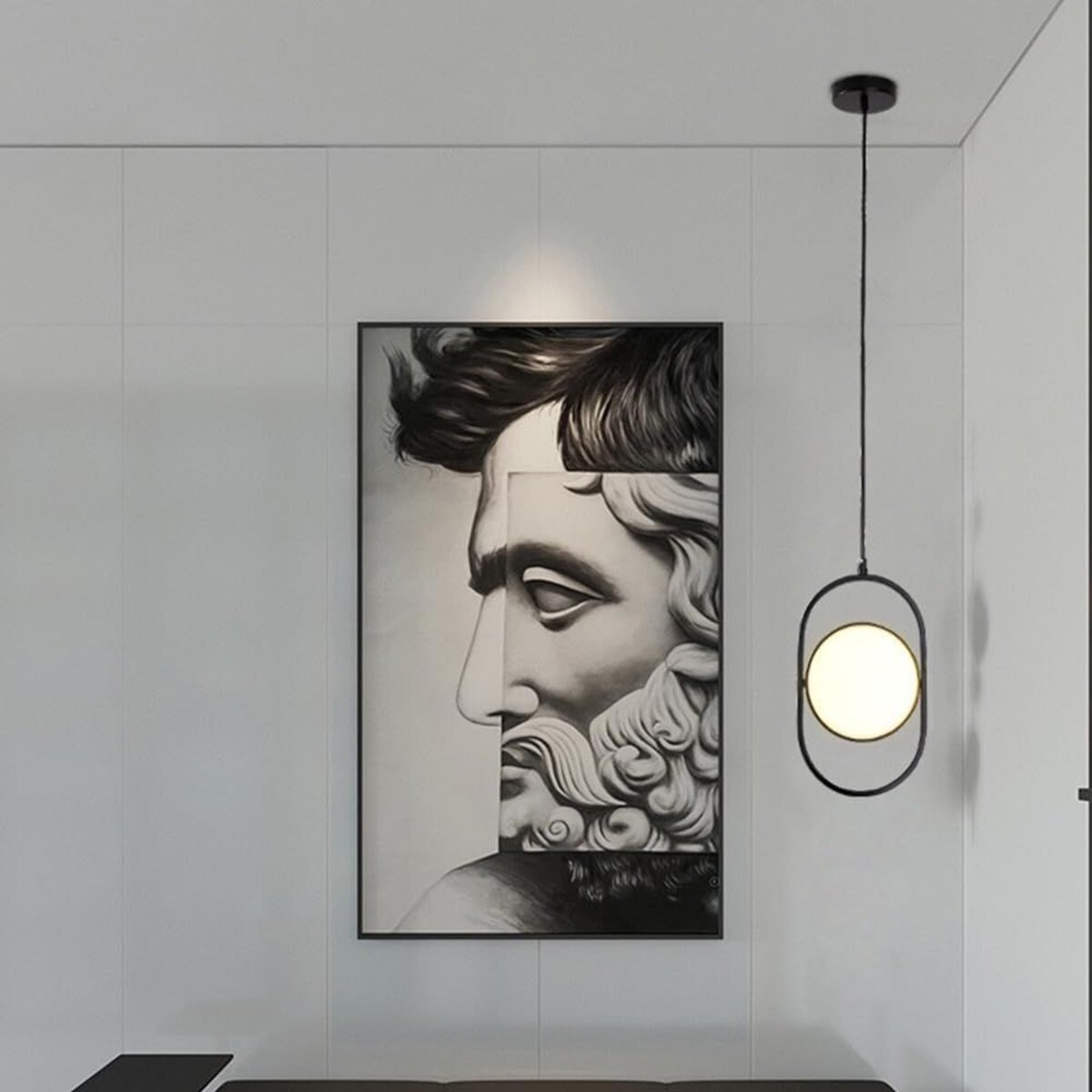 Lampa sufitowa wisząca czarna LED regulowana APP1554-CP