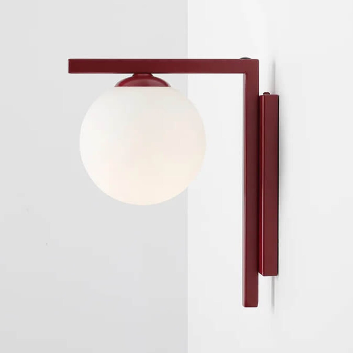 Lampa ścienna kulista Zac 1038C15_2 Aldex szklana biała czerwona