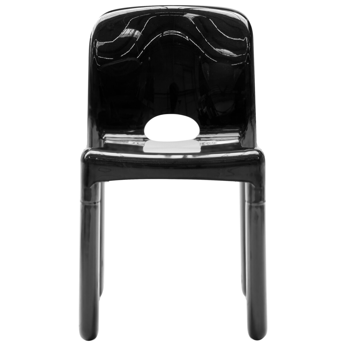 Zestaw 4 krzeseł ogrodowych BETIM Czarny