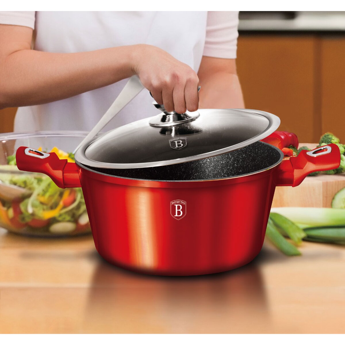 Garnek z pokrywką Berlinger Haus Burgundy 2,5L BH-1256