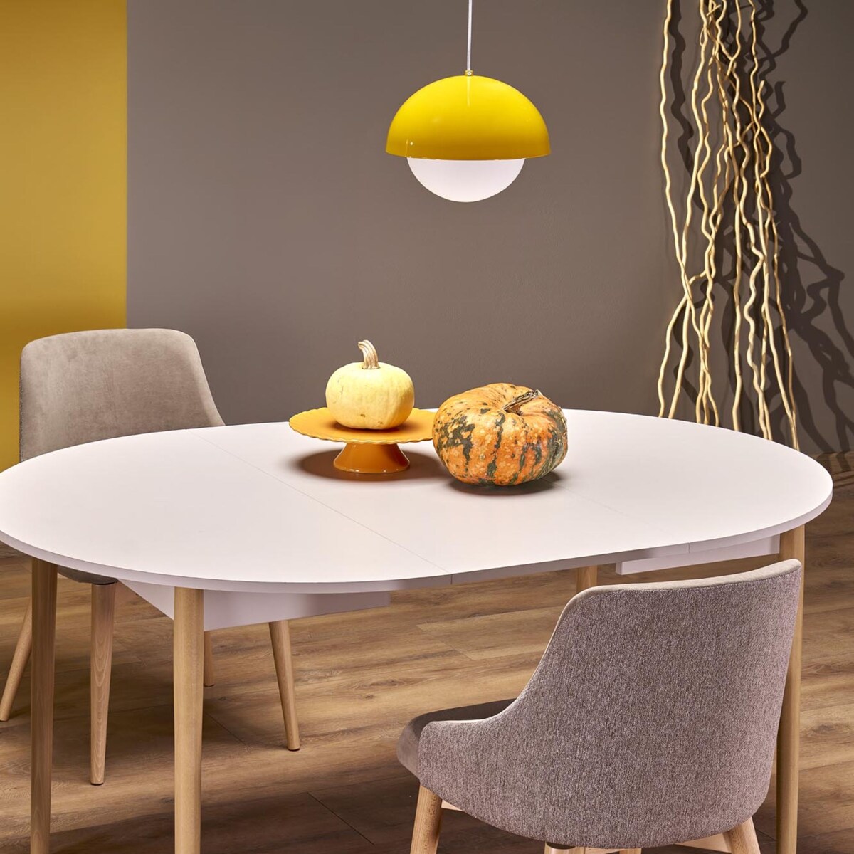 Lampa wisząca TK Lighting BONO OCHRA 10265, ochra-złoto-biała, G9, regulowana wysokość