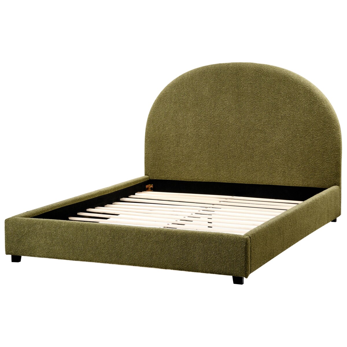 Łóżko Boucle VAUCLUSE 140 x 200 cm Oliwkowy