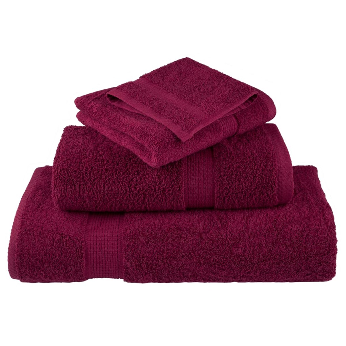 vidaXL 12-cz. zestaw ręczników premium SOLUND, bordowy, 600 g/cm²