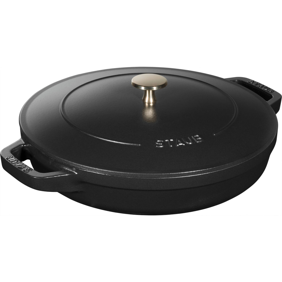 Zestaw 2 naczyń żeliwnych z pokrywką Staub - 24 cm, Czarny