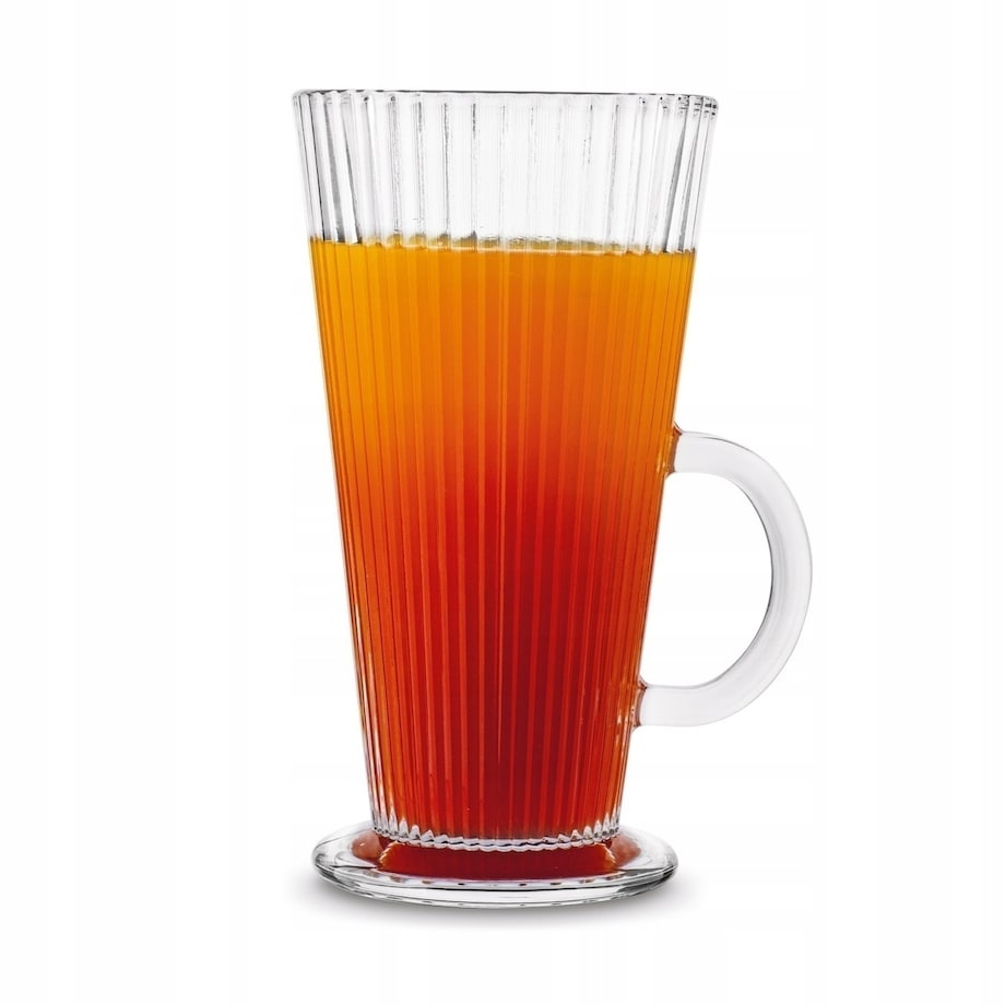 6x KUBEK szklanka 300 ml na herbatę kawę latte desery wysoka na nóżce