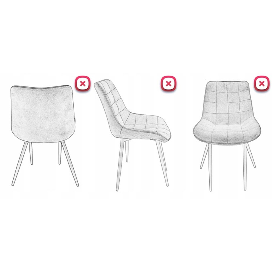 Krzesło tapicerowane welurowe MISTY różowe