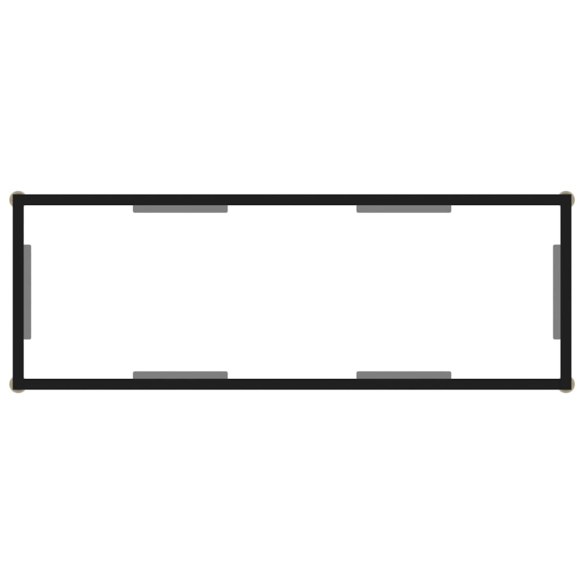 vidaXL Stolik konsolowy, przezroczysty, 100x35x75 cm, szkło hartowane