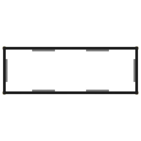 vidaXL Stolik konsolowy, przezroczysty, 100x35x75 cm, szkło hartowane