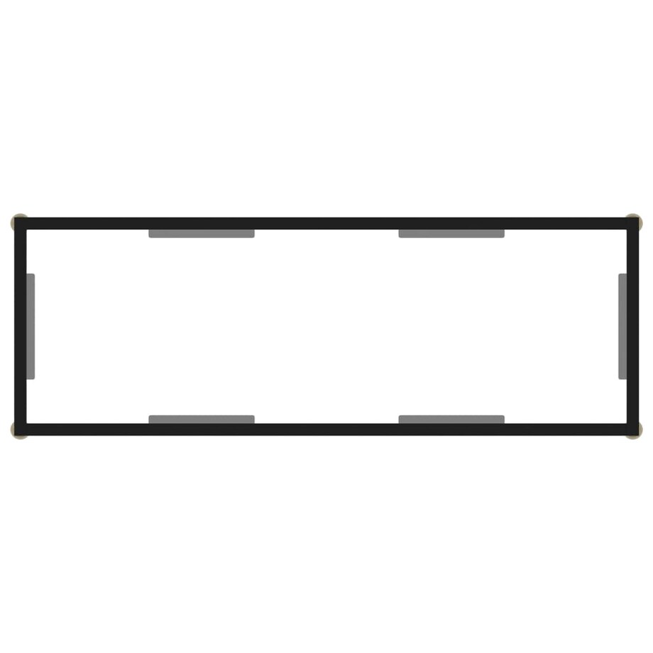 vidaXL Stolik konsolowy, przezroczysty, 100x35x75 cm, szkło hartowane