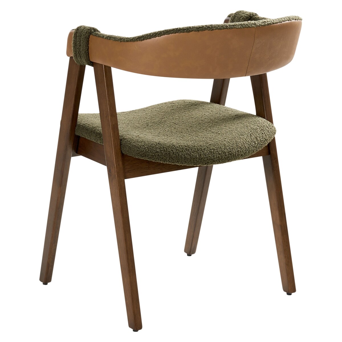 Zestaw 2 krzeseł do jadalni DAY Boucle Ciemny brąz/ zielony