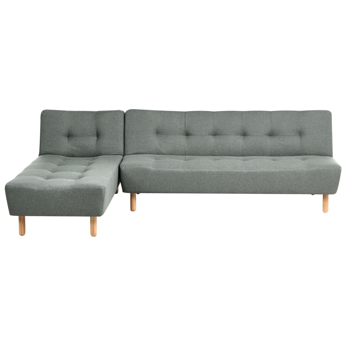 Narożnik rozkładany modułowy dla 4 osób ALSTEN Zielony Prawostronny