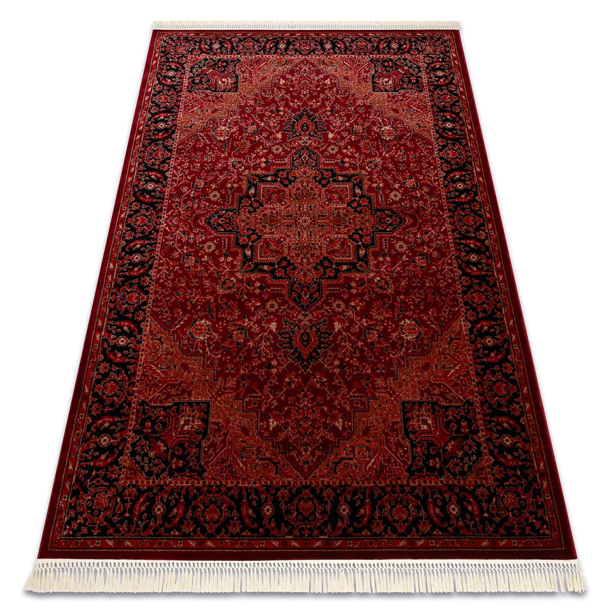 Dywan ORIENT Y307 bordo / czarny Ramka, 100x200 cm