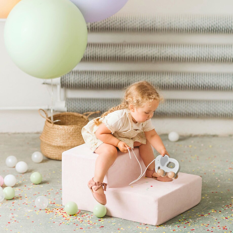 Piankowy Plac Zabaw, 3-Elementowy Zestaw do Zabawy dla Dziecka, Velvet, Szaroniebieski