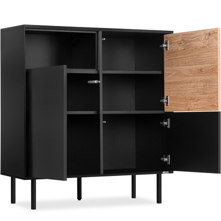 KONSIMO LOFTY Komoda w stylu loft na czarnych nogach
