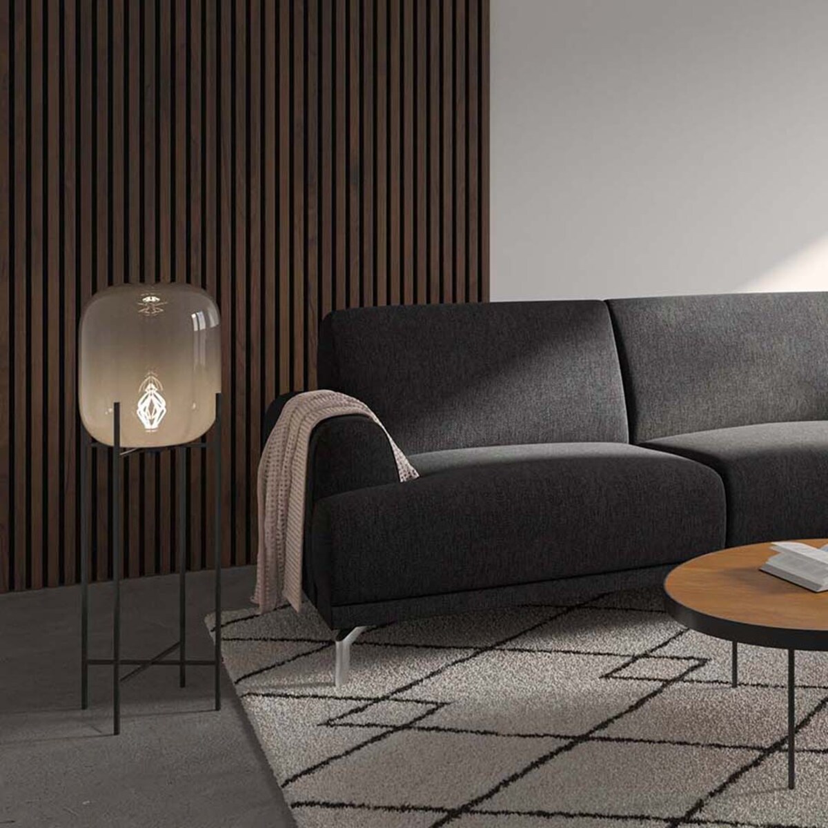 Sofa narożna Puzo - ciemnoszara