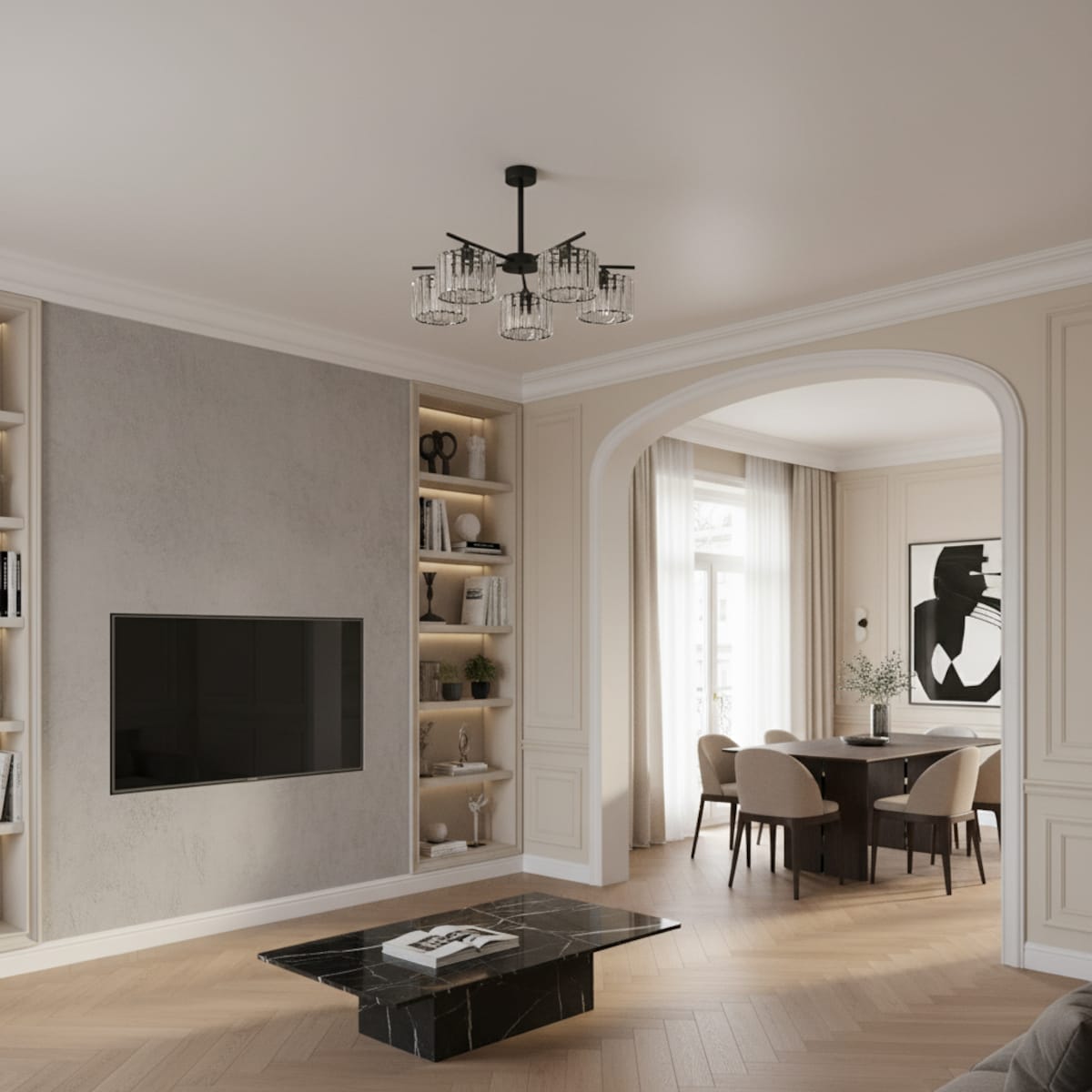 lampa sufitowa wisząca 5 punktowa edylit glamour do kuchni