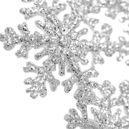 Zawieszka Na Choinkę Płatek Śniegu 12 Cm Ozdoba Świąteczna Wisząca Kolor Srebrny