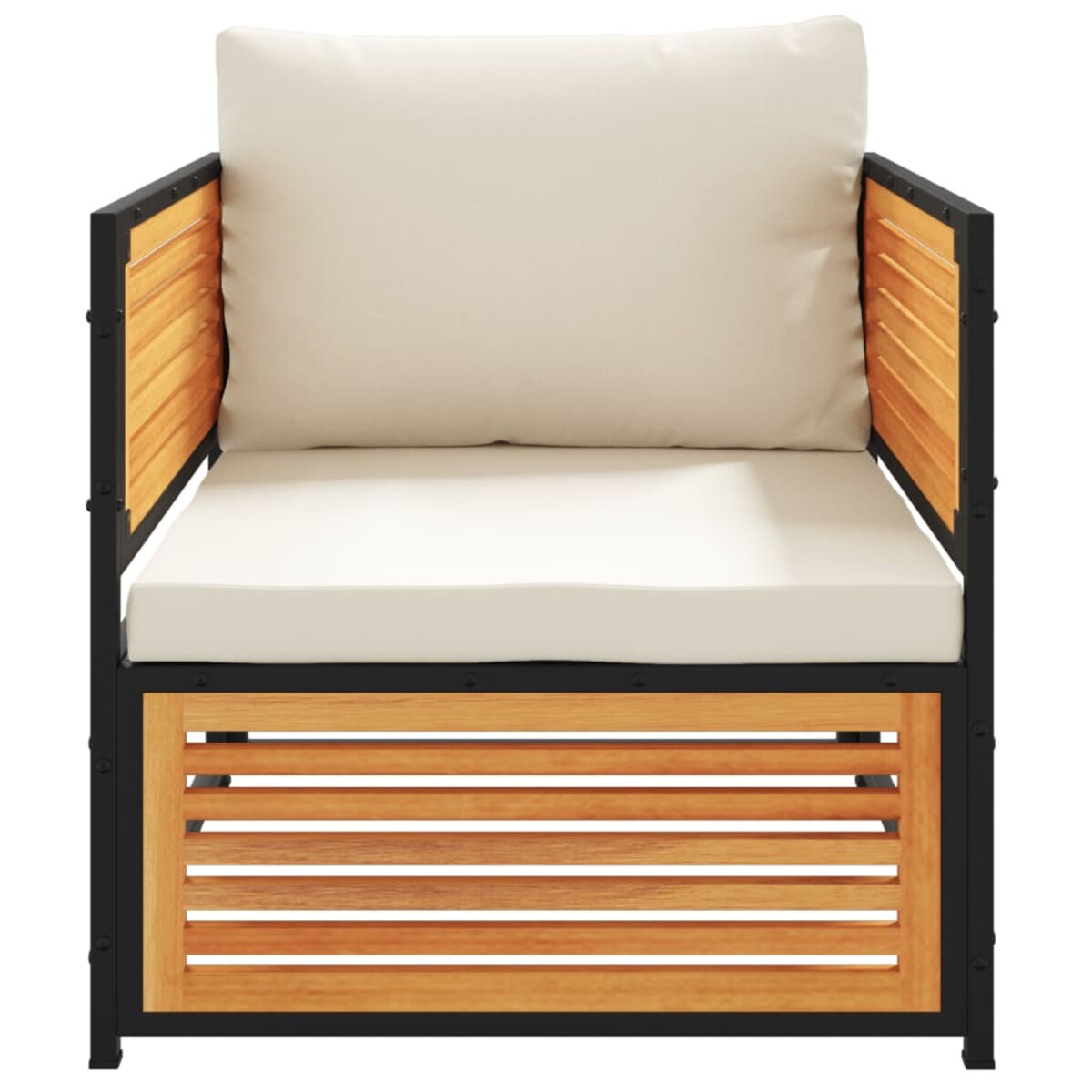 vidaXL Krzesło ogrodowe z poduszkami, lite drewno akacjowe