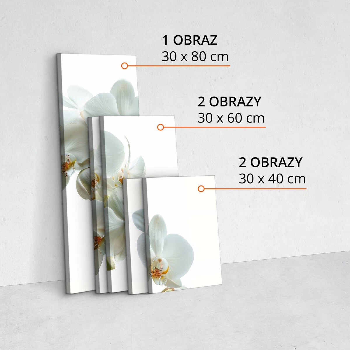 Obraz na płótnie Biała orchidea 150x80cm