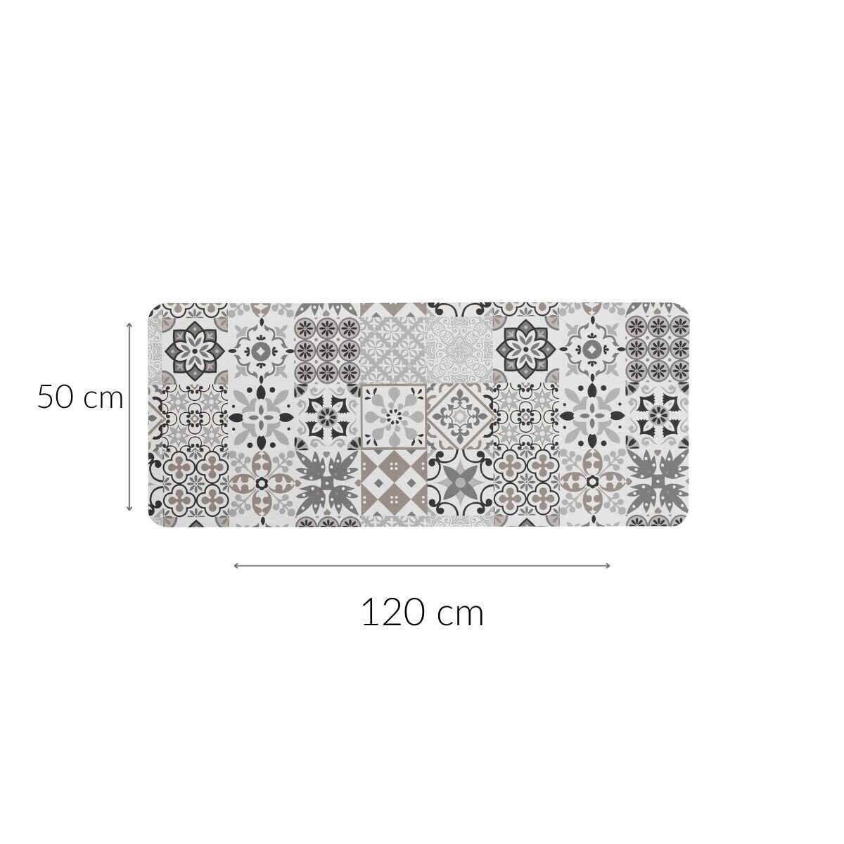 Podłużna mata łazienkowa ze wzorem, 50 x 120 cm