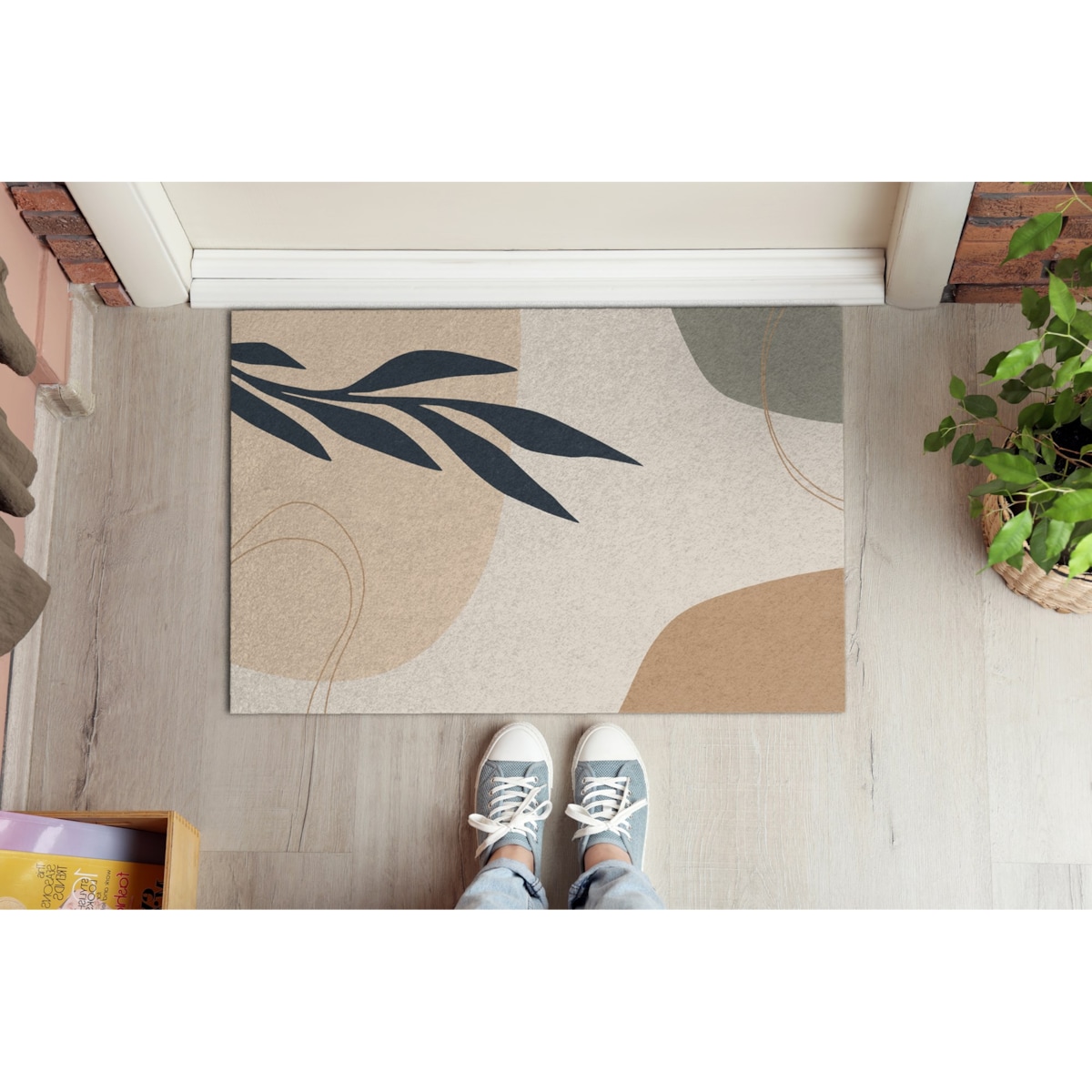 Wycieraczka do wnętrz Minimalistyczny Liść 60x40 cm