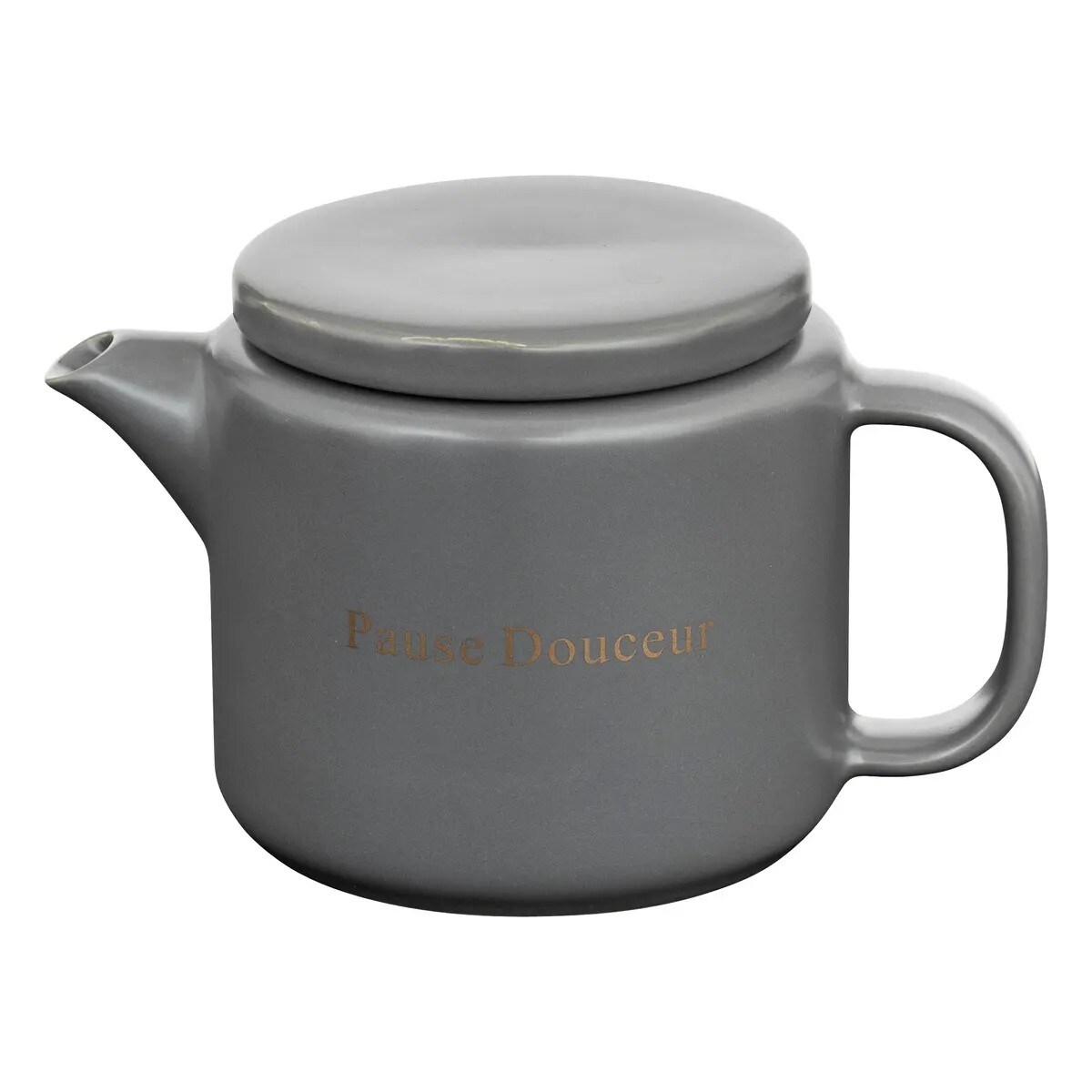 Zaparzacz, dzbanek do herbaty ceramiczny Belle Journée szary
