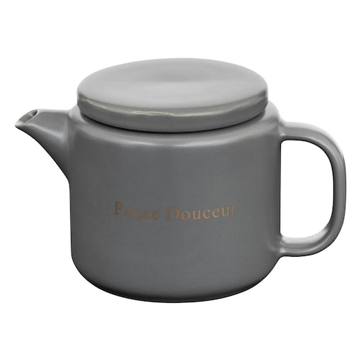 Zaparzacz, dzbanek do herbaty ceramiczny Belle Journée szary