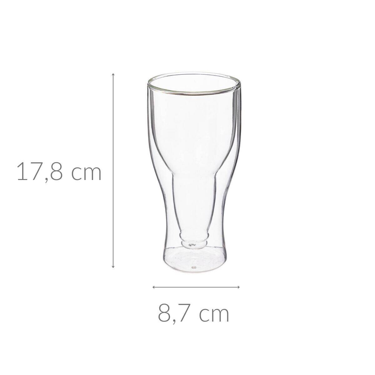 Szklanka termiczna do piwa, 350 ml, 2 sztuki