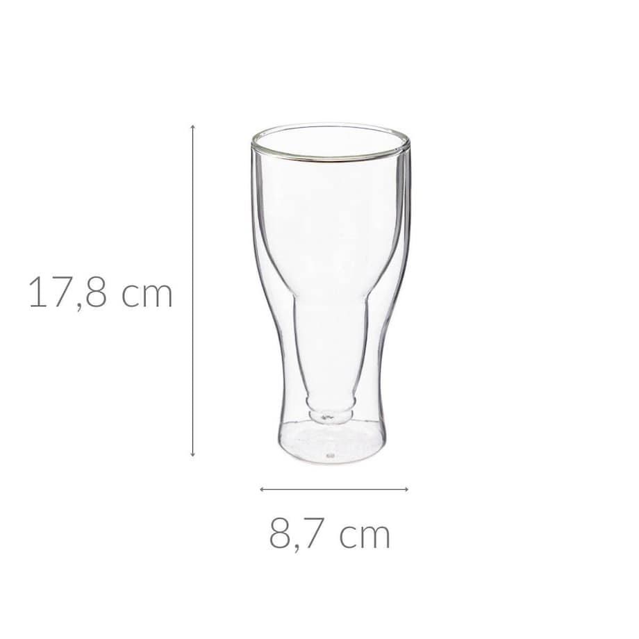 Szklanka termiczna do piwa, 350 ml, 2 sztuki