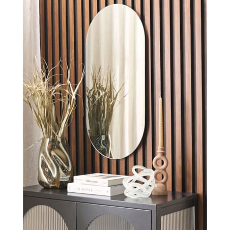 Lustro ścienne ALFORTVILLE 40 cm 80 cm Srebrny