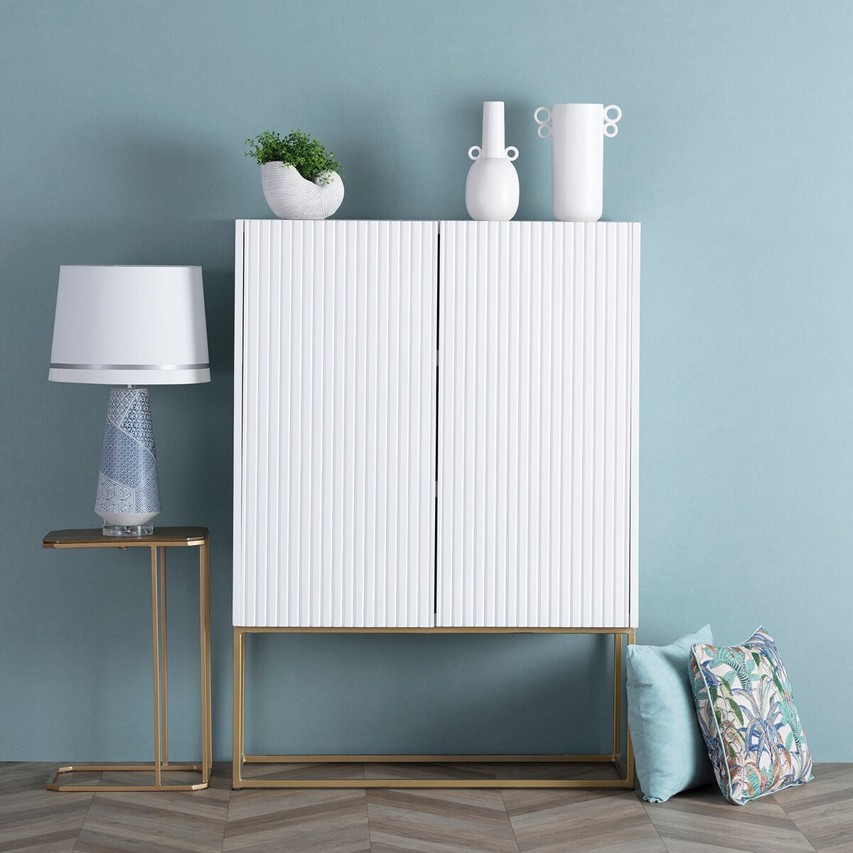 Szafa Wavy white, 100 x 40 x 140,5 cm