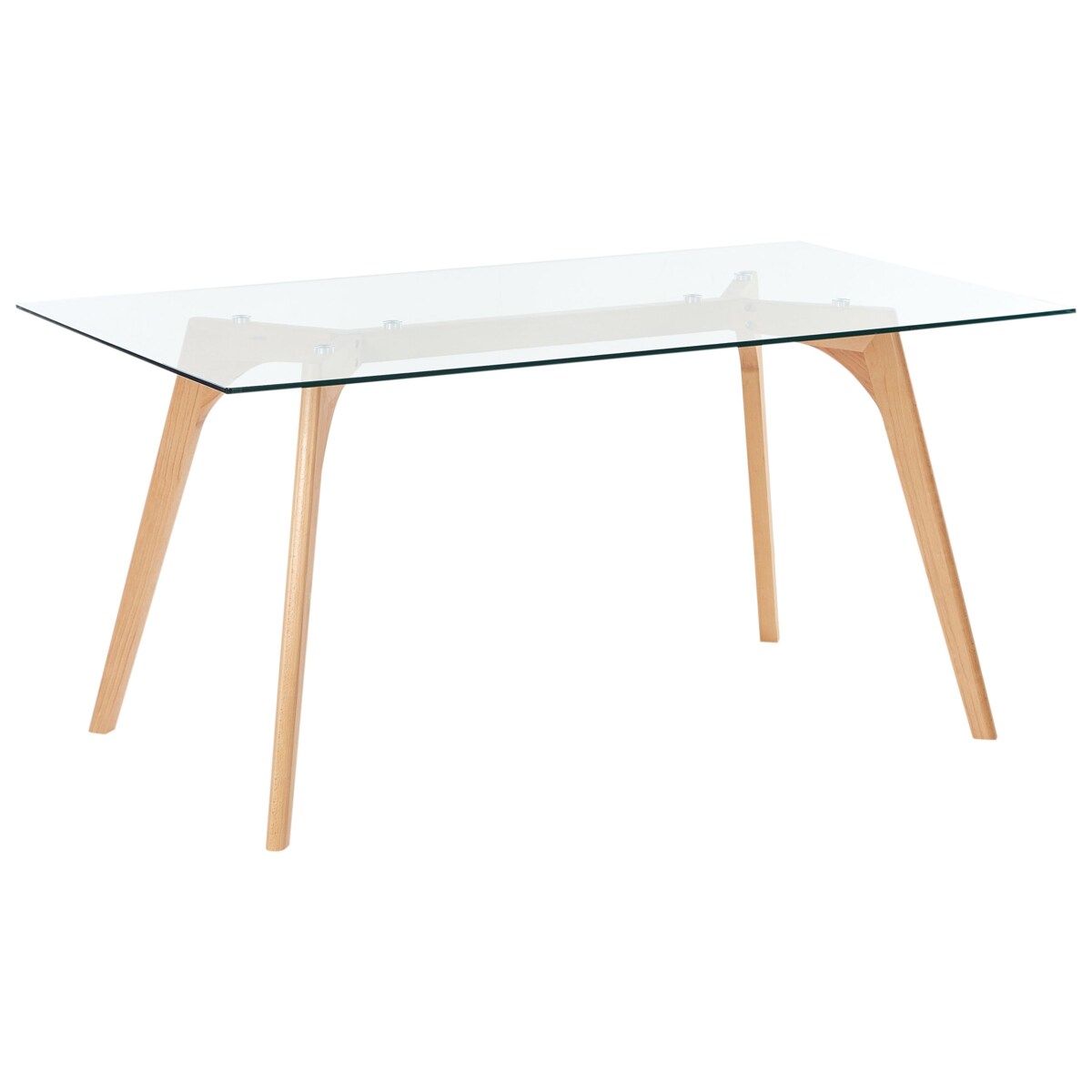 Stół do jadalni HUDSON Przezroczysty 160 cm 90 cm Szkło hartowane