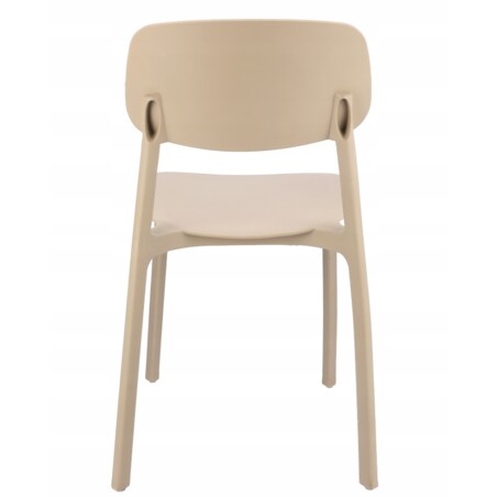 Krzesło ogrodowe plastikowe LARA beżowe