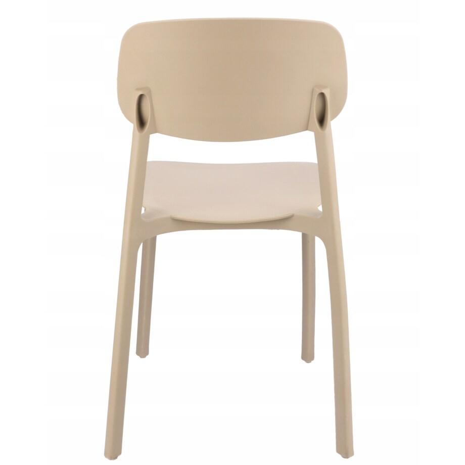 Krzesło ogrodowe plastikowe LARA beżowe