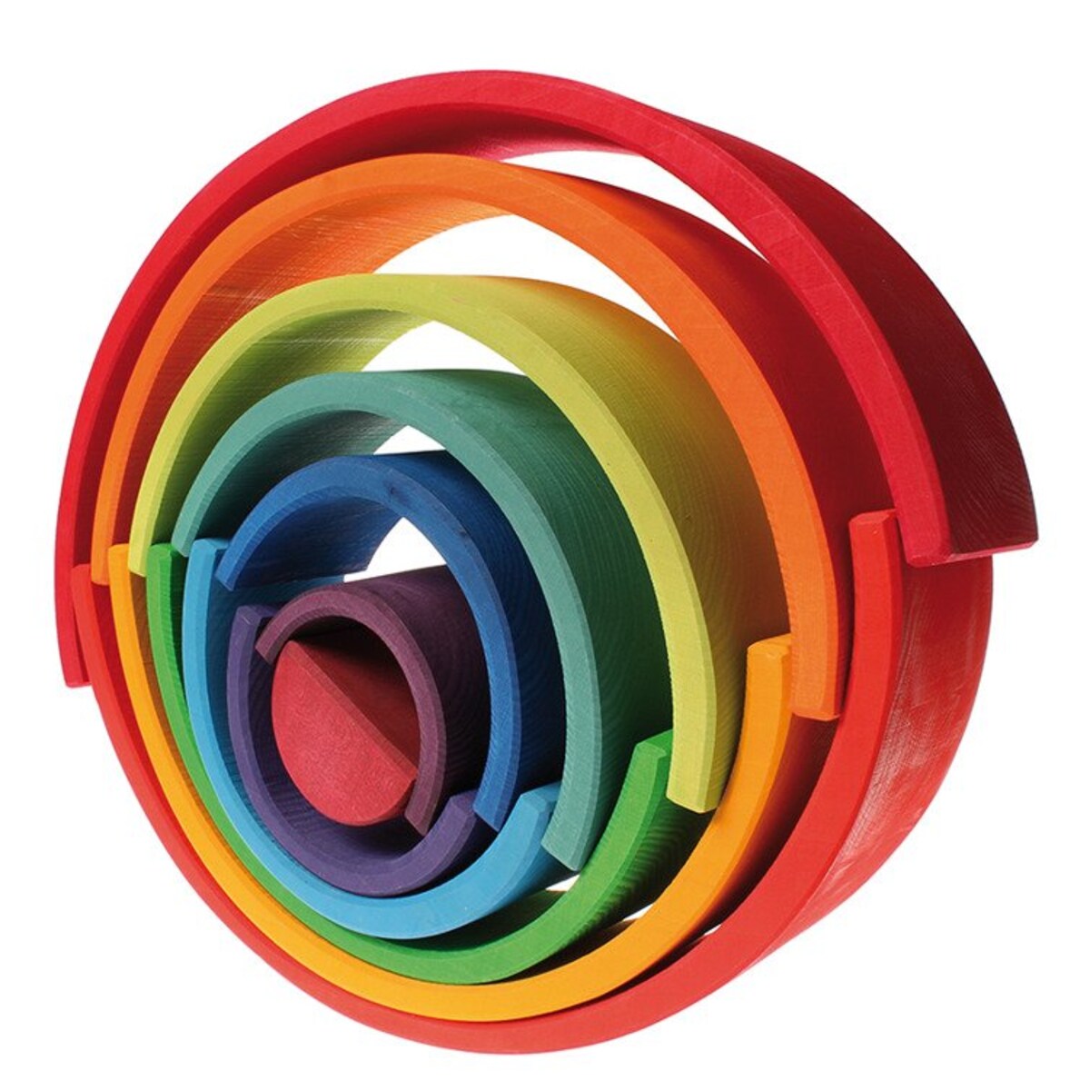 Tęcza Grimm's 12-elementowa - drewniane klocki kolorowe 3+