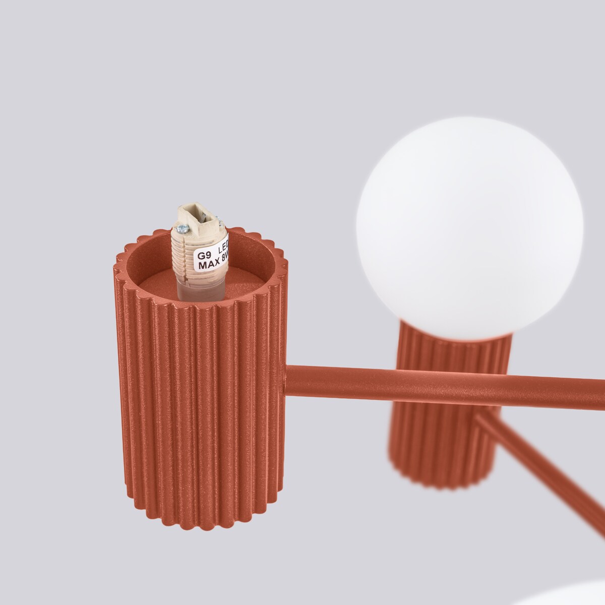 Żyrandol HALO 6 ochra czerwona