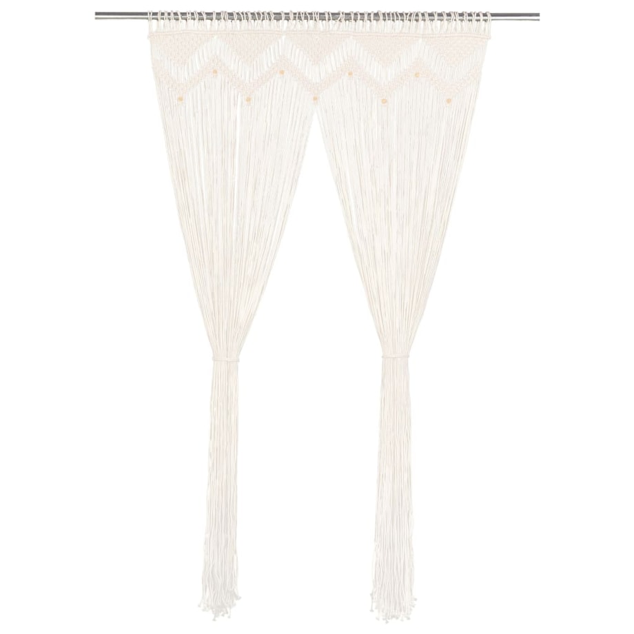 vidaXL Zasłona z makramy, 140 x 240 cm, bawełna