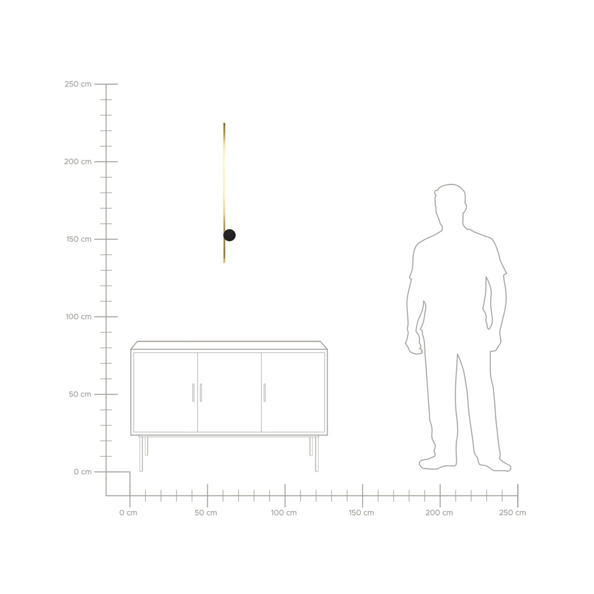 Lampa ścienna LED INGENIO Metal Złoty