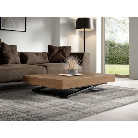 Ławostół Nowoczesny SIENNA, nogi U - Truffle Brown davos Oak