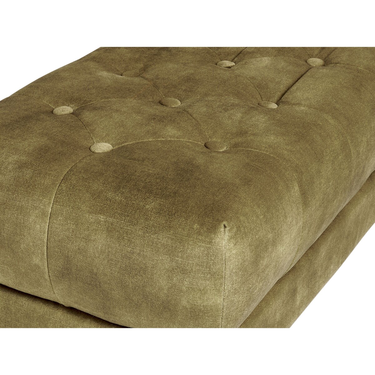 Ławka welurowa oliwkowa ROSEVILLE