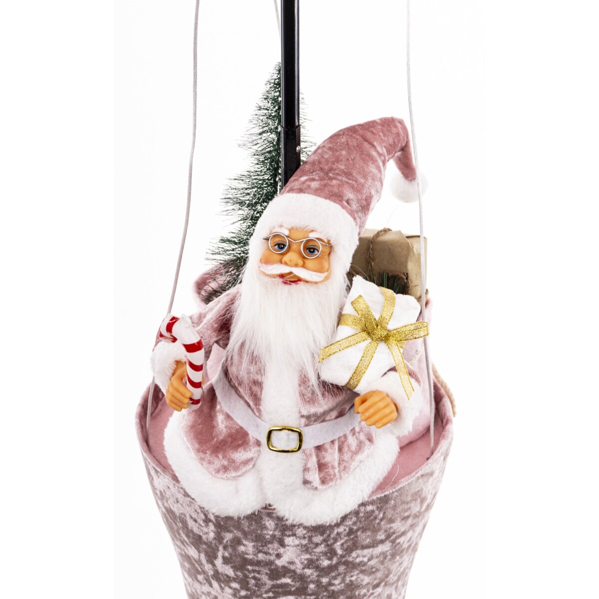 Figurka - Mikołaj w balonie 93x37x37 cm BALOON różowy