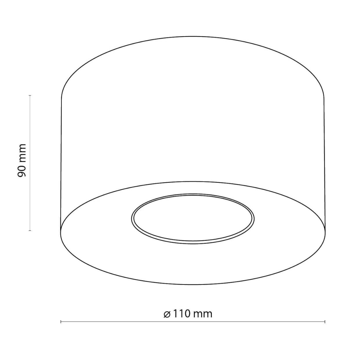 Tuba lampa sufitowa Orion 3236 TK Lighting okrągła metalowa czarna