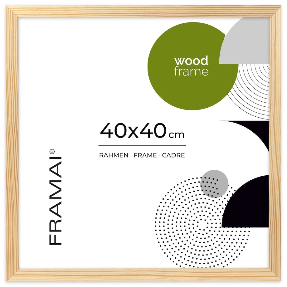 Ramka na zdjęcia 40x40 cm ramka z drewna surowego ramka kwadratowa RAW DIY