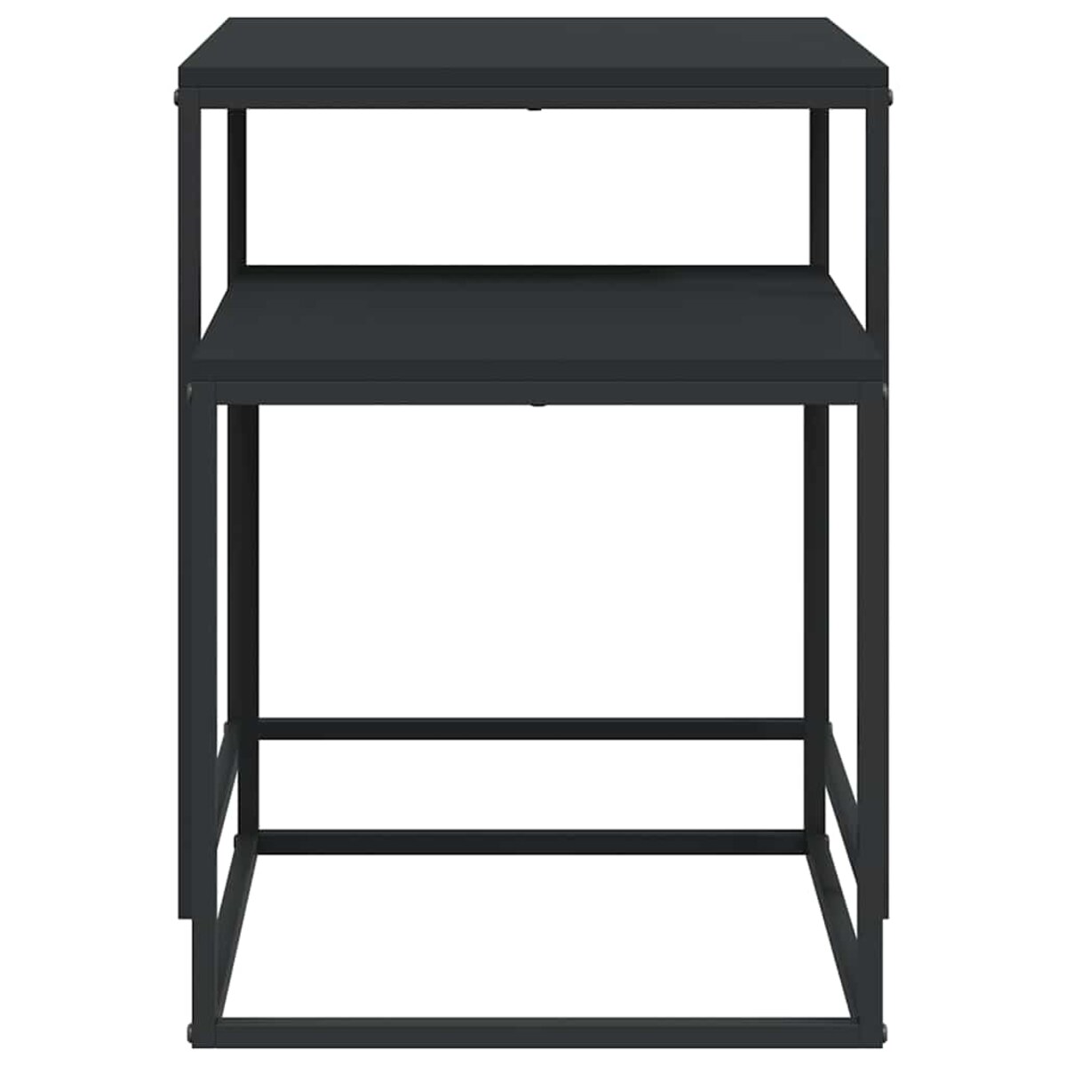 vidaXL Zestaw stolików kawowych, 2 szt., materiał drewnopochodny/metal