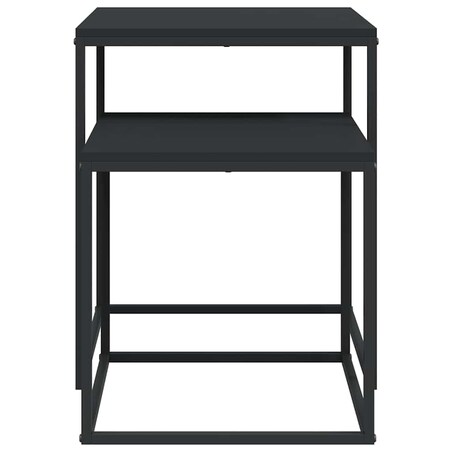 vidaXL Zestaw stolików kawowych, 2 szt., materiał drewnopochodny/metal