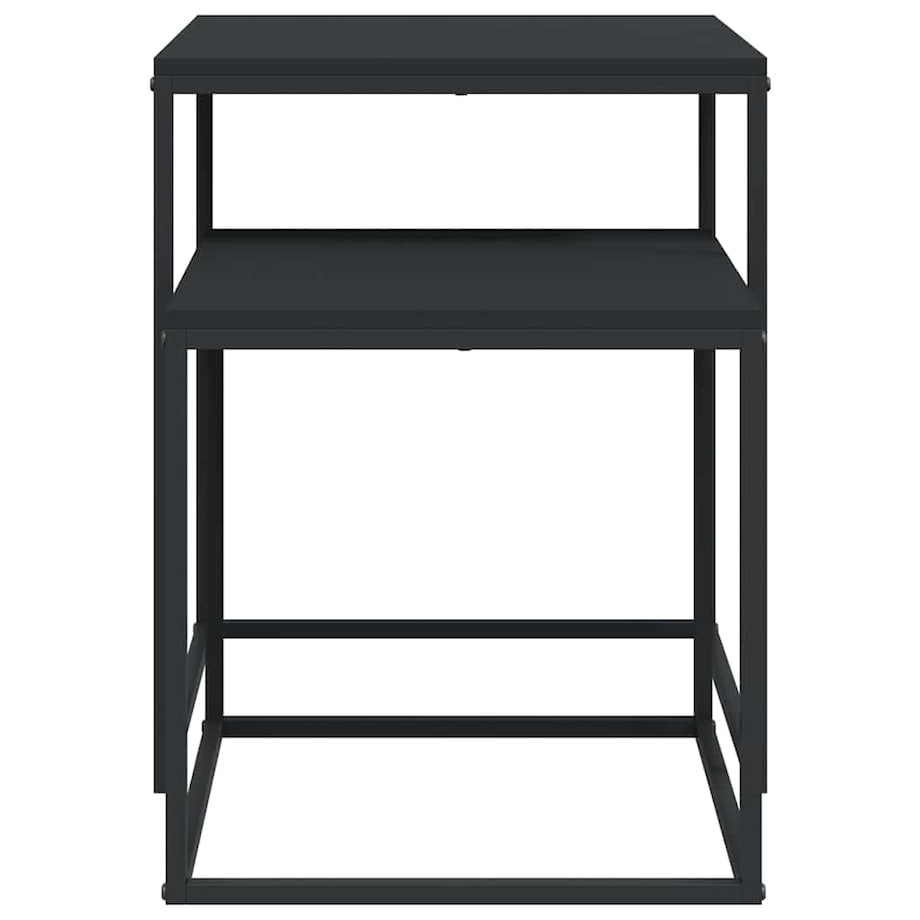 vidaXL Zestaw stolików kawowych, 2 szt., materiał drewnopochodny/metal